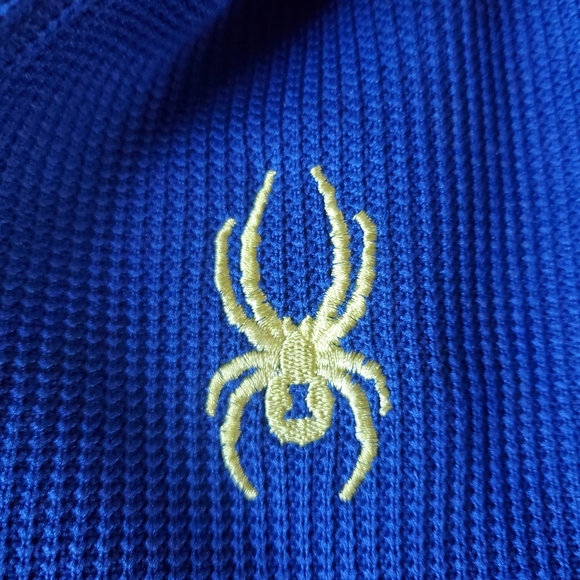 Spyder Royal Blue and Black Quarter-Zip Pullover - Picture 5 of 13